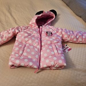 Girls 4T Minnie Mouse Puffer Coat